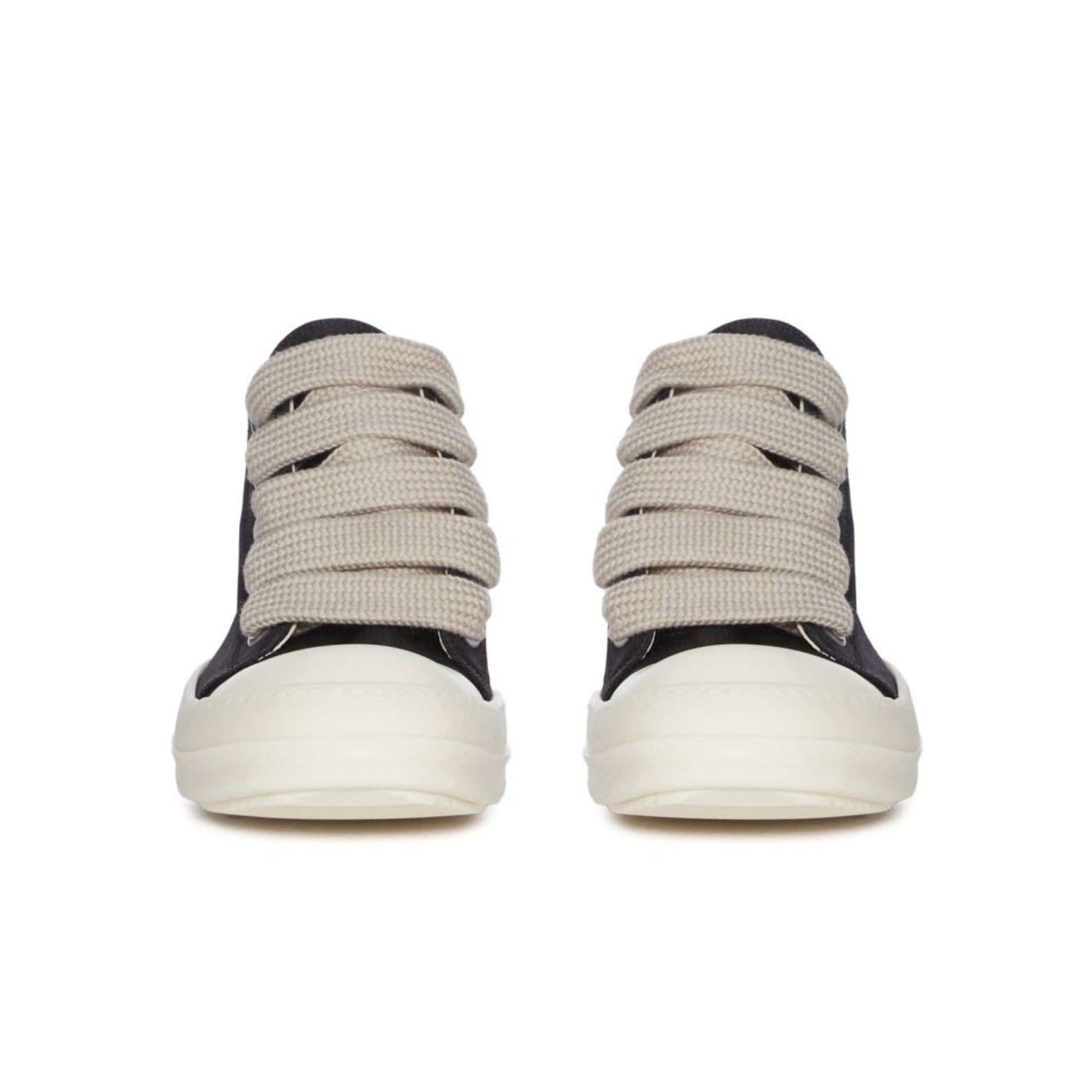 jumbo lace denim low top sneaker