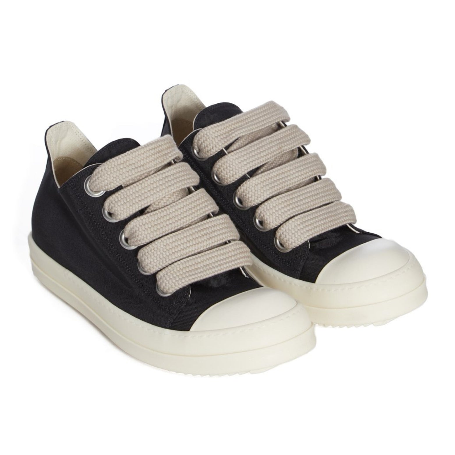 jumbo lace denim low top sneaker